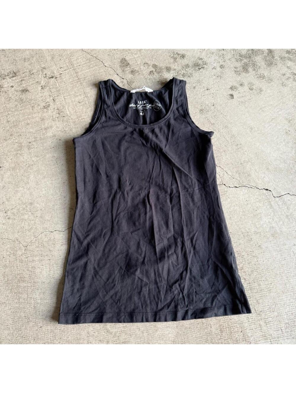 H&M / black stretch basic tank / black / medium